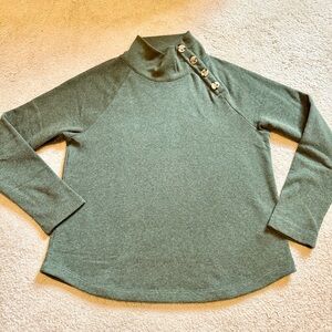 J. Crew Factory Green Turtleneck Sweatshirt M
